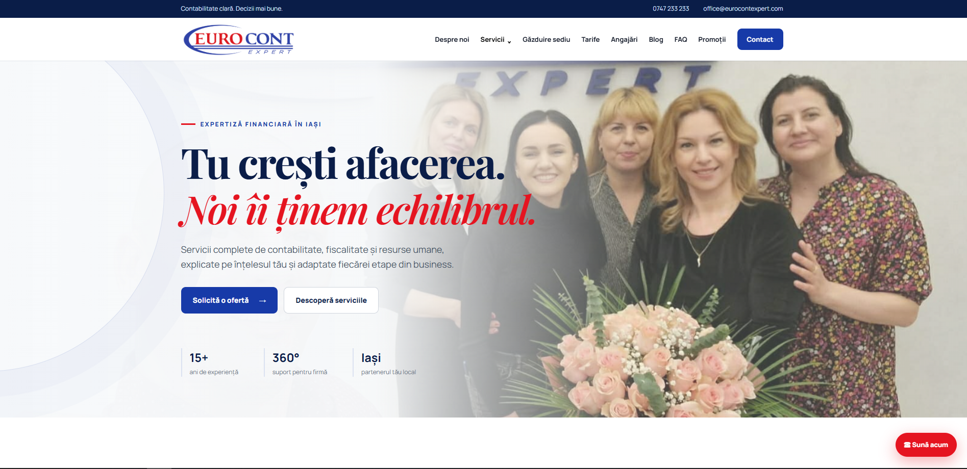 Website corporate realizat de WEBH